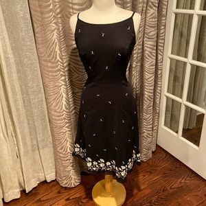 Boatneck embroidered cotton sundress